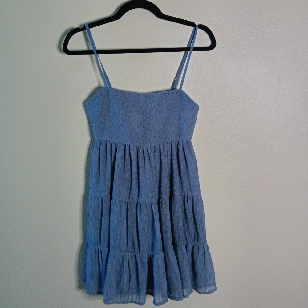 Altar'd State Blue Mini Dress Smocked Bodice Size Small